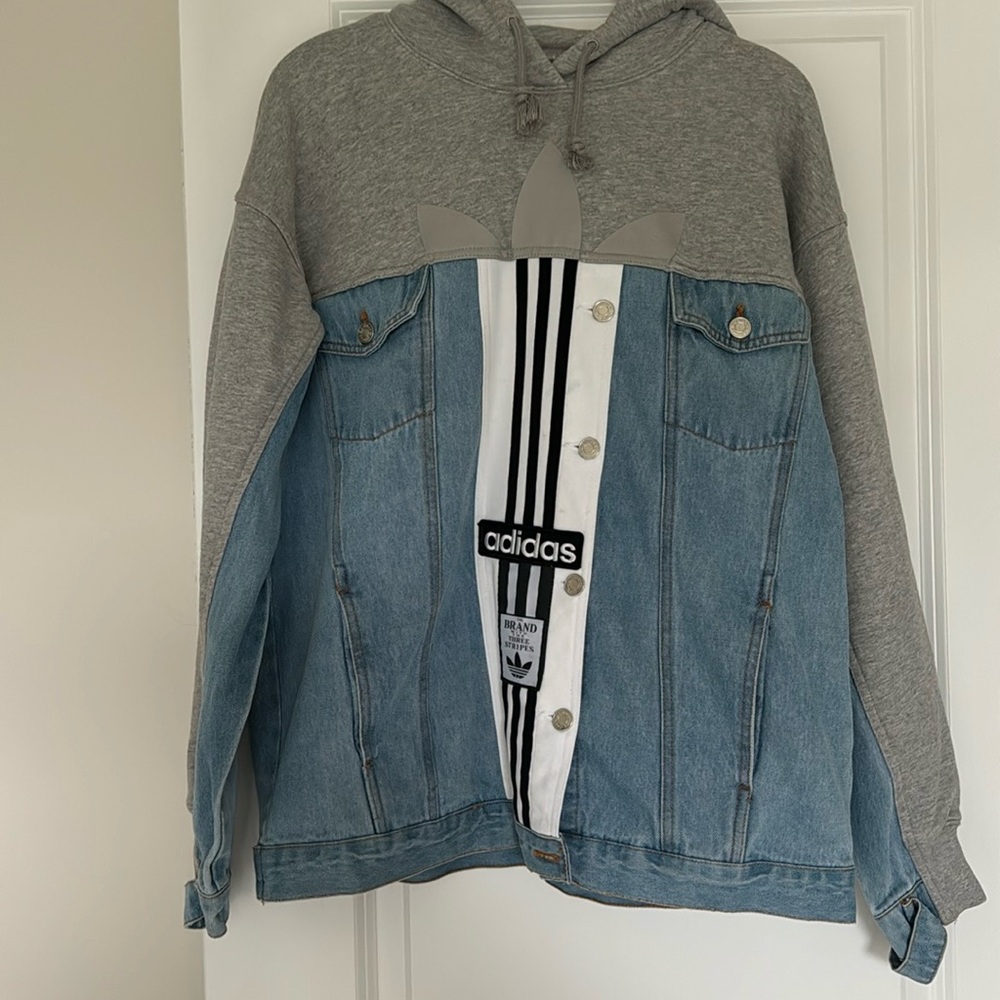 ADIDAS mix media oversized hoodie